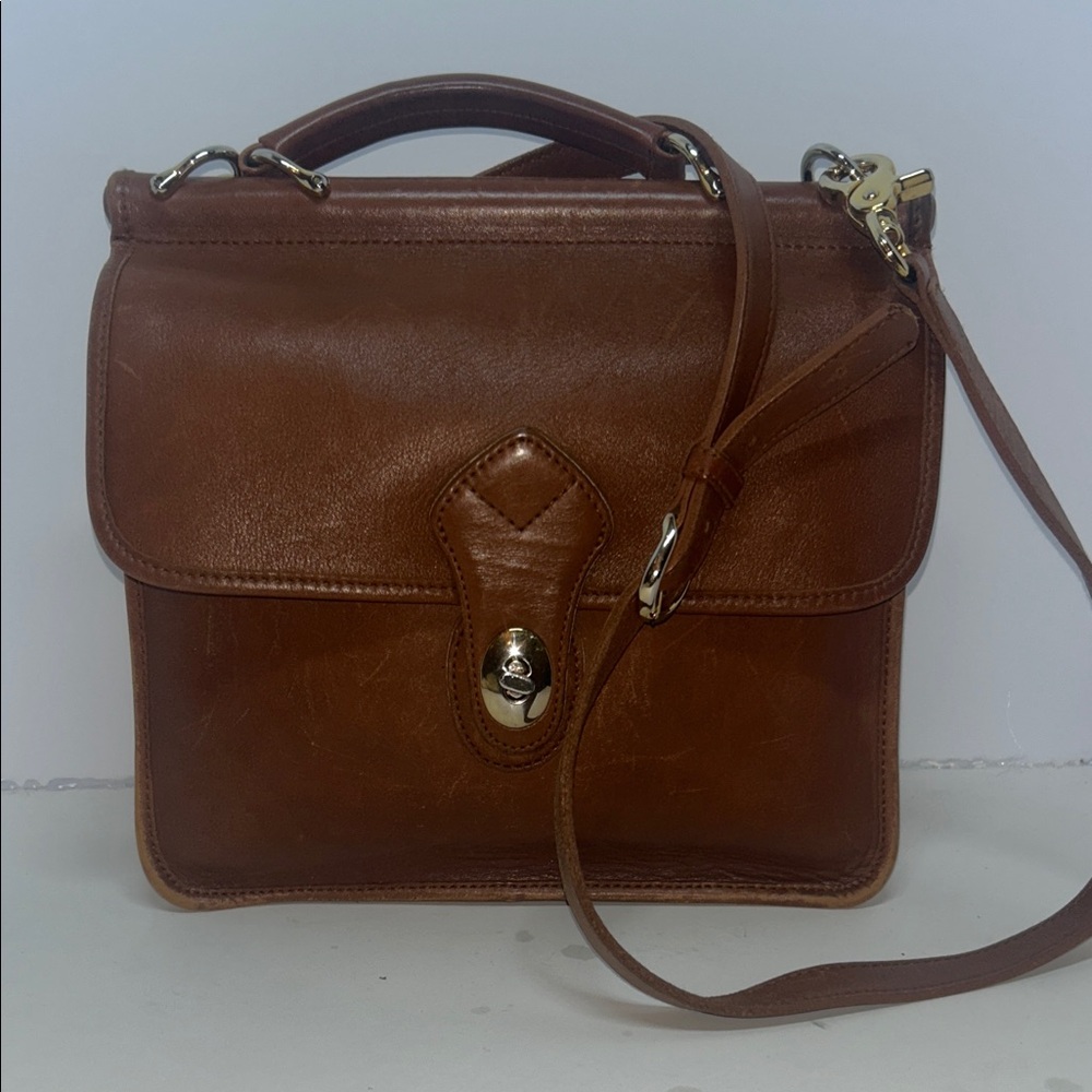 Classic Brown Leather Crossbody Bag